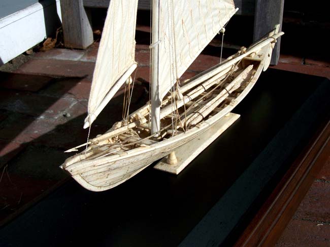 A Highly detailed Whalebone model made in the Azores of a 19th century Whale Boat — image 3